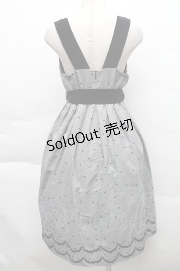 画像2: MILK / フロッキードットジャンパースカート  グレー S-25-12-11-025-ML-OP-AS-ZS (2)