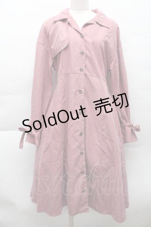 画像: jouetie / 起毛トレンチワンピース  ピンク S-25-12-11-029-EL-CO-AS-ZT516