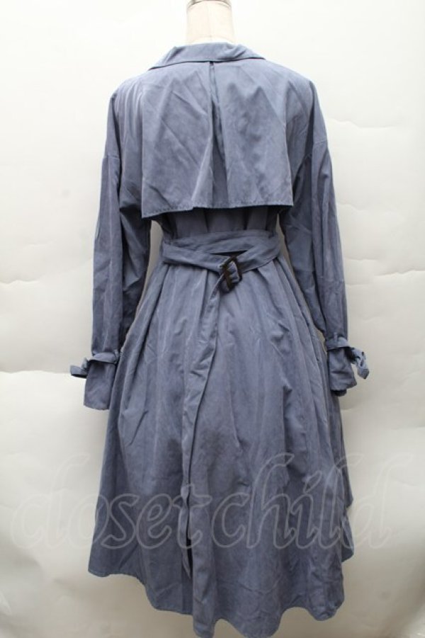 画像2: jouetie / 起毛トレンチワンピース  ブルー S-25-12-11-030-EL-CO-AS-ZS (2)