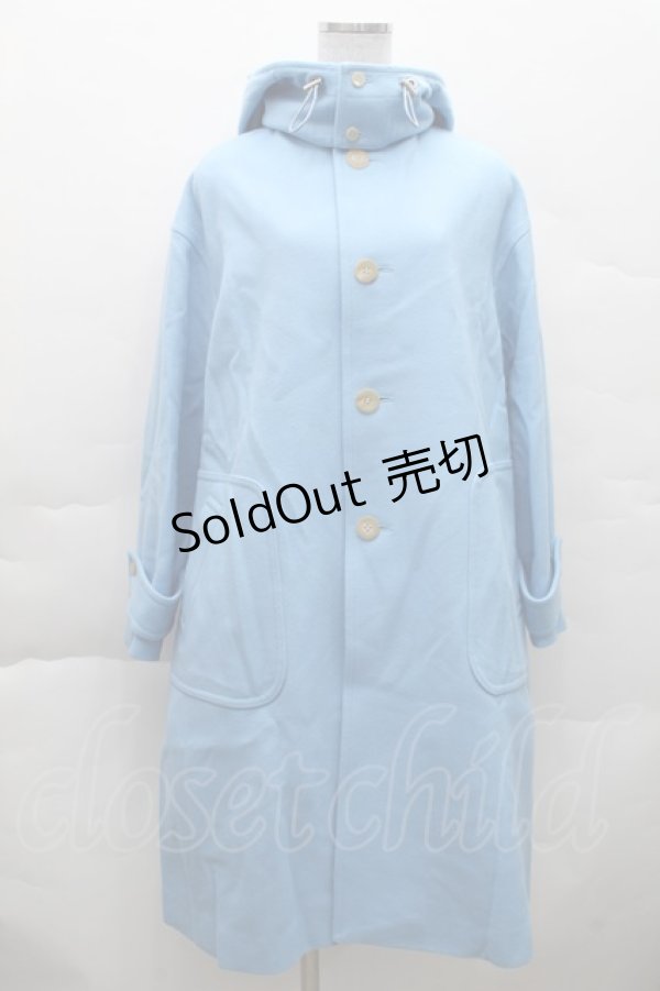 画像1: Jane Marple / フード付きコート  サックス S-25-12-11-038-JM-CO-HR-ZS (1)