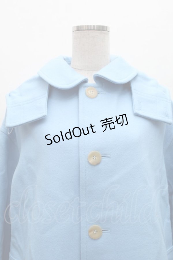 画像3: Jane Marple / フード付きコート  サックス S-25-12-11-038-JM-CO-HR-ZS (3)