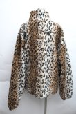 画像2: HELL CAT PUNKS / レオパードハーフジップブルゾン  ブラウン S-25-12-11-040-PU-TO-HR-ZS (2)
