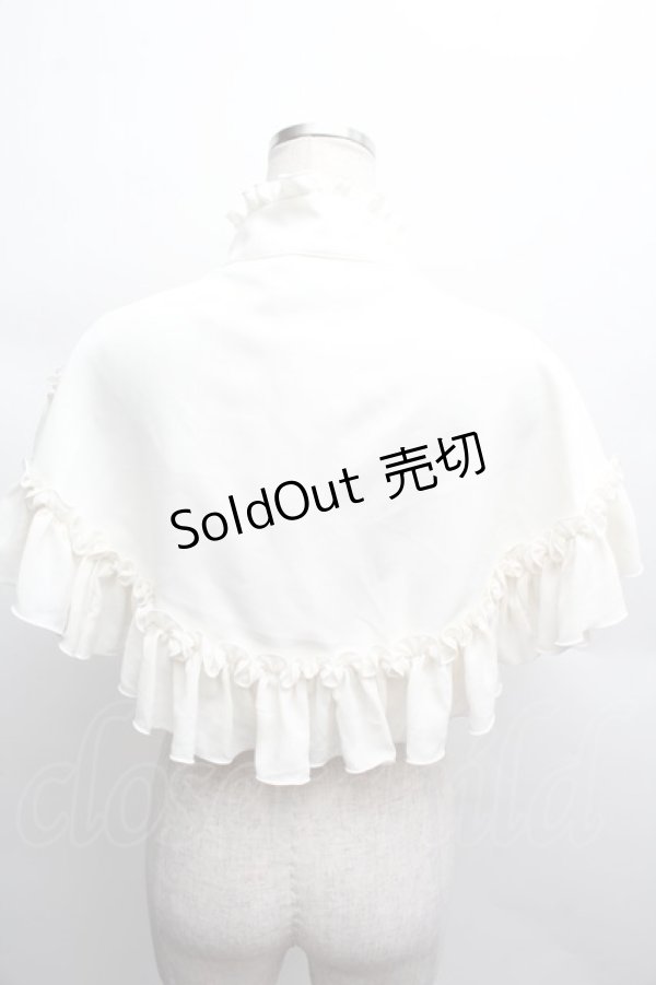 画像2: MARBLE / ゴシック調モチーフ付き立ち襟ケープ  オフ S-25-12-12-036-GO-JA-AS-ZS (2)