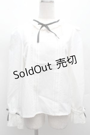 画像: Deary / 襟レースブラウス  白 S-25-12-12-038-LO-BL-AS-ZS