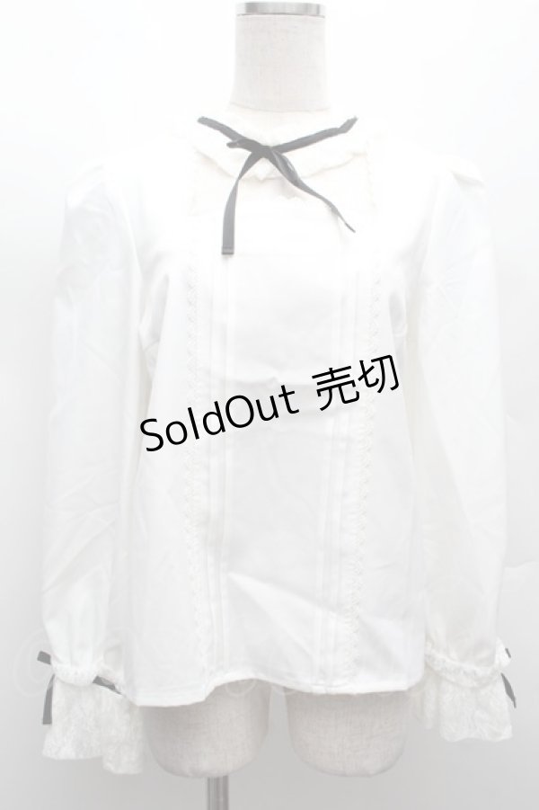 画像1: Deary / 襟レースブラウス  白 S-25-12-12-038-LO-BL-AS-ZS (1)