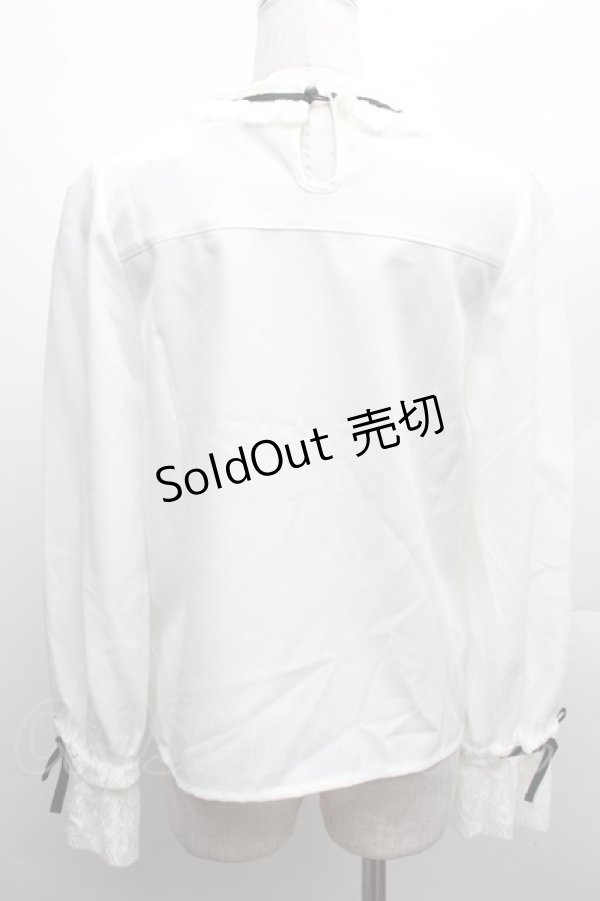 画像2: Deary / 襟レースブラウス  白 S-25-12-12-038-LO-BL-AS-ZS (2)