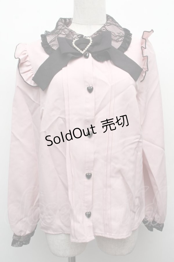 画像1: DearMyLove / ラウンドカラーブラウス  ピンク S-25-12-12-041-EL-BL-AS-ZS (1)