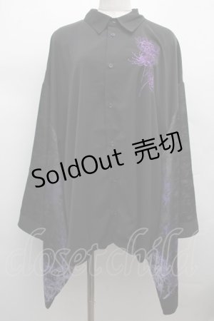 画像: REZEN / 彼岸花和袖シャツ L 京紫 S-25-12-12-042-LO-BL-AS-ZS