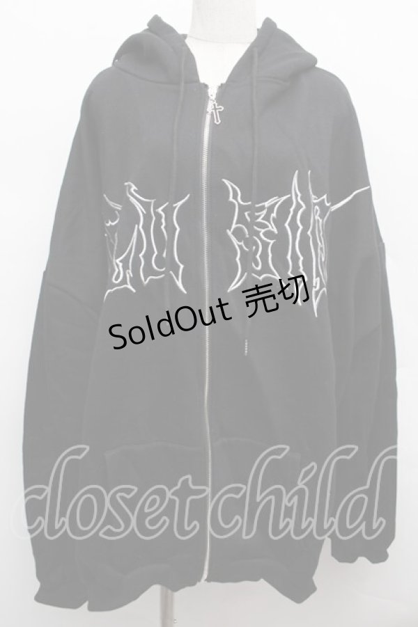 画像1: VOLCAN&APHRODITE / 刺繍パーカー  黒 S-25-12-12-048-LO-TO-AS-ZS (1)