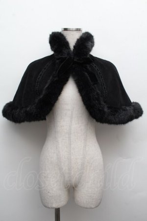 画像: Victorian maiden / ファーデザインケープ  黒 S-25-12-12-051-CL-JA-AS-ZS