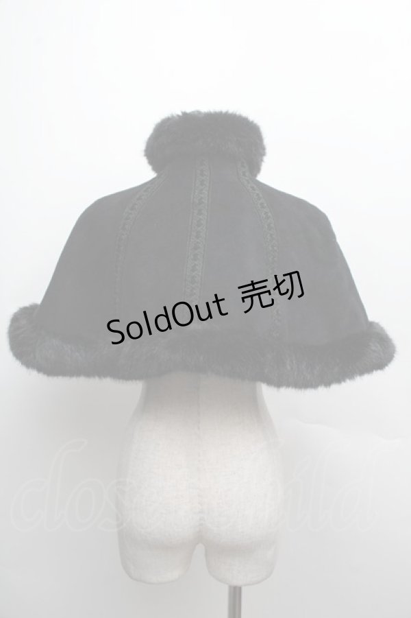 画像2: Victorian maiden / ファーデザインケープ  黒 S-25-12-12-051-CL-JA-AS-ZS (2)