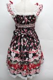 画像2: BABY,THE STARS SHINE BRIGHT / Juicy Strawberry MemoryジャンパースカートII  黒 S-25-12-12-058-BA-OP-AS-ZS (2)