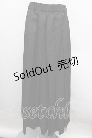 画像: REZEN / プリーツ袴パンツ L 黒 S-25-12-12-061-LO-PA-AS-ZS