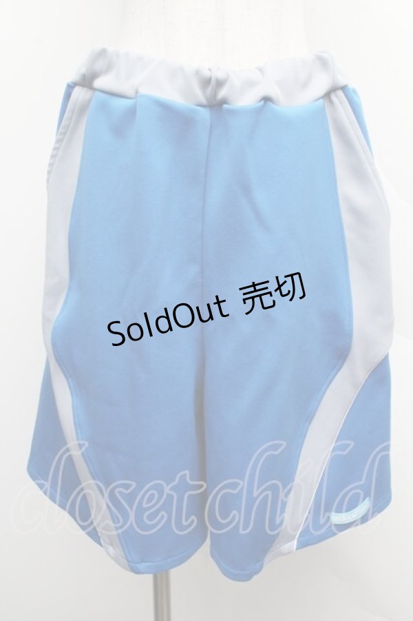 画像1: PUNK / ハーフパンツ  ブルーｘグレー S-25-12-12-065-PU-PA-HR-ZS (1)