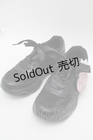 画像: m petit by misako / AMハートガラチュールスニーカー M 黒 S-25-12-12-019-LO-SH-AS-ZS