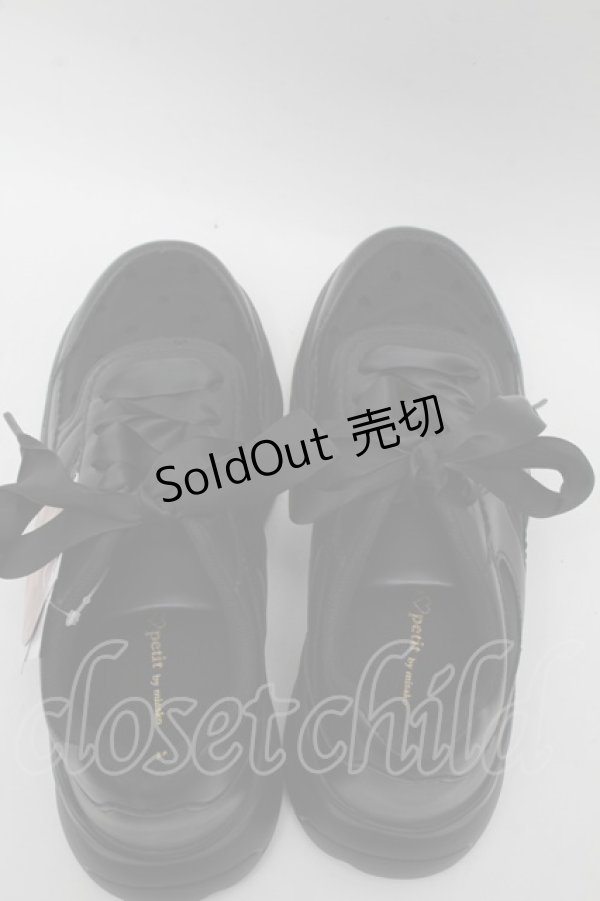 画像4: m petit by misako / AMハートガラチュールスニーカー M 黒 S-25-12-12-019-LO-SH-AS-ZS (4)