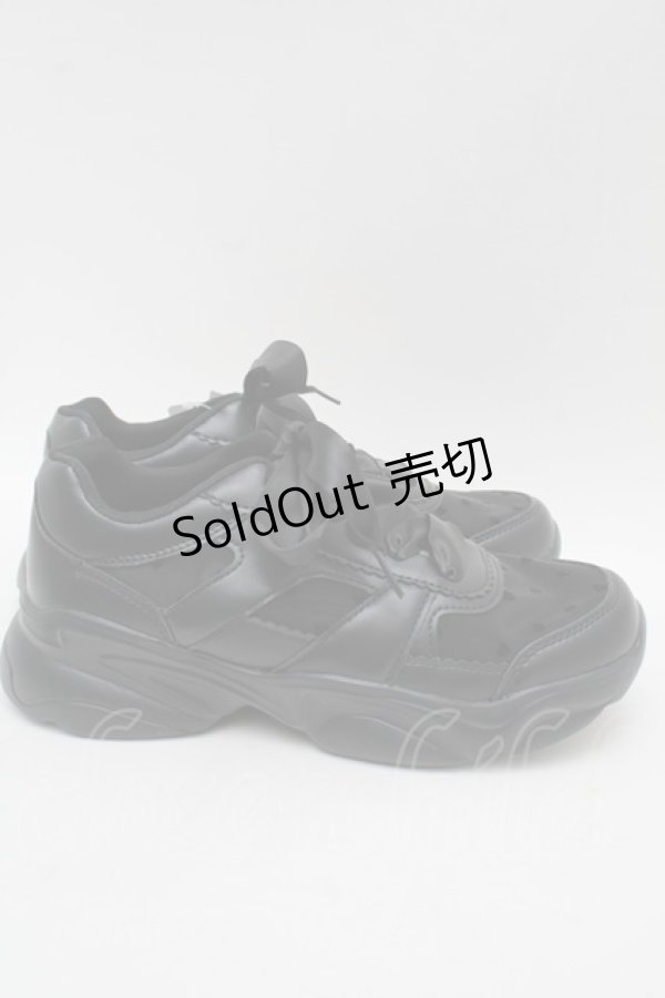 画像5: m petit by misako / AMハートガラチュールスニーカー M 黒 S-25-12-12-019-LO-SH-AS-ZS (5)