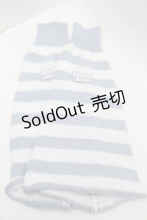 画像: Nuta de mic / 幸せな一歩を踏み出せるレッグウォーマー  白ｘサックス S-25-12-12-022-PU-ZA-HR-ZS