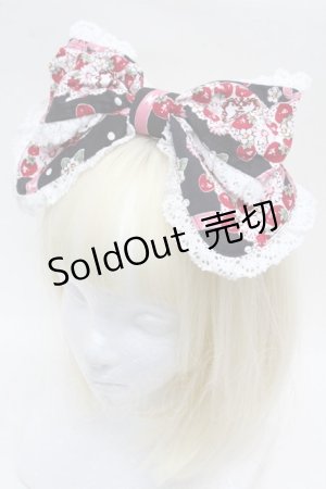 画像: BABY,THE STARS SHINE BRIGHT / Juicy Strawberry Memoryカチューシャ  黒 S-25-12-12-024-BA-AC-AS-ZS