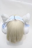 画像3: ililil / 飼ってくれるかニャ？イヤーマフ  白ｘサックス S-25-12-12-026-PU-AC-HR-ZS (3)