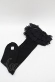 画像1: metamorphose / ラッセルレースハイソックス  黒 S-25-12-13-001-ME-ZA-AS-ZS (1)