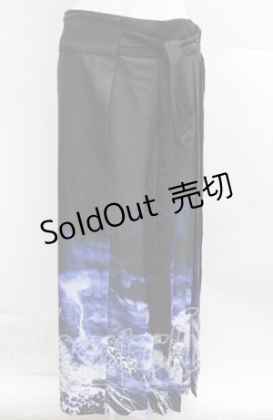 画像: REZEN / ガシャドクロ柄巻きスカート M 京紫 S-25-12-13-043-LO-PA-AS-ZS