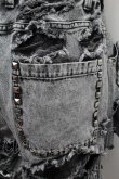 画像3: REFLEM / スタッズ付きダメージデニムハーフパンツ  グレー S-25-12-13-045-PU-PA-AS-ZS (3)