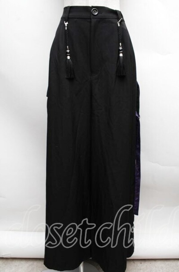 画像1: REZEN / 唐草文様ジャガードジップパンツ L 黒 S-25-12-13-048-LO-PA-AS-ZS (1)