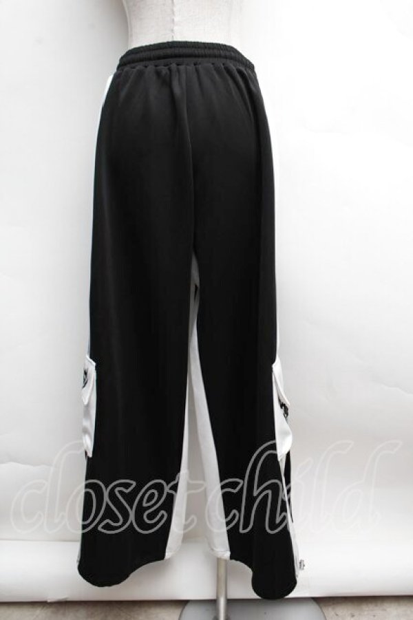 画像3: Amilige / バイカラー裾ポケットラインジャージパンツ  黒ｘ白 S-25-12-13-049-PU-PA-AS-ZS (3)
