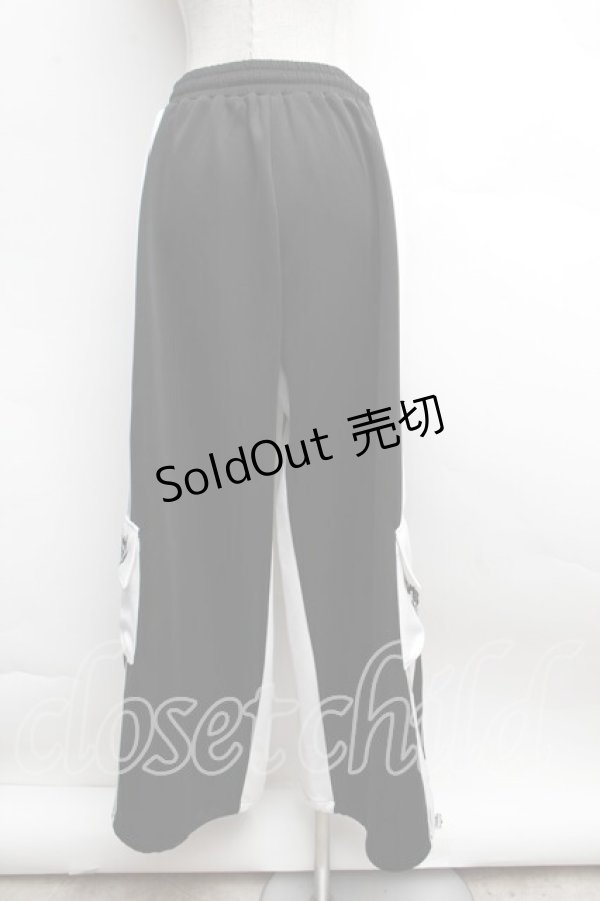 画像3: Amilige / バイカラー裾ポケットラインジャージパンツ  黒ｘ白 S-25-12-13-049-PU-PA-AS-ZS (3)