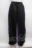 画像1: Amilige / バイカラー裾ポケットラインジャージパンツ  黒ｘ紫 S-25-12-13-050-PU-PA-AS-ZS (1)