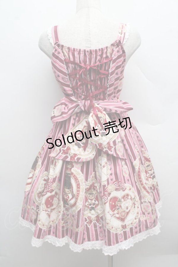 画像2: BABY,THE STARS SHINE BRIGHT / くまくみゃのRoyal Kingdom柄ジャンパースカートII  ピンク S-25-12-13-054-BA-OP-AS-ZS (2)