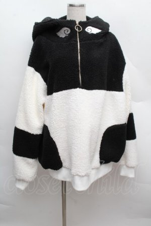 画像: ililil / あざと可愛い天使ボアぱぁかぁ  黒ｘ白 S-25-12-13-058-PU-TO-HR-ZS