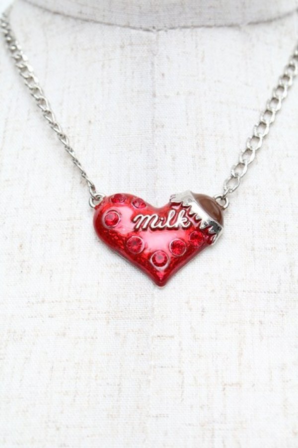 画像2: MILK / ハートチョコネックレス  赤 S-25-12-13-007-ML-AC-AS-ZS (2)