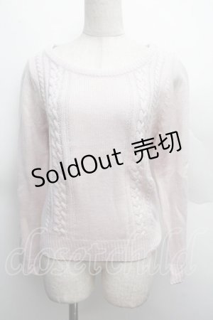 画像: LODISPOTTO / ケーブル編みニット  ピンク S-25-12-13-012-LO-TO-AS-ZS