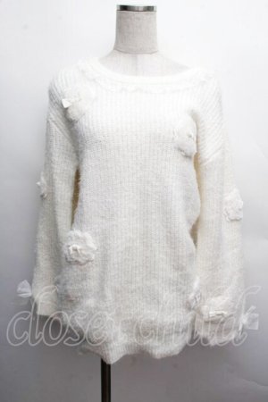 画像: LIZ LISA / パフニットワンピース  白 S-25-12-13-014-LO-OP-HR-ZS