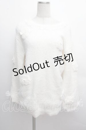 画像: LIZ LISA / パフニットワンピース  白 S-25-12-13-014-LO-OP-HR-ZS