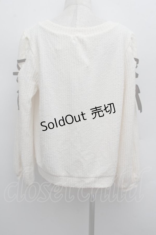 画像3: axes femme / 袖レースアッププルオーバー  オフ S-25-12-13-015-AX-TO-HR-ZS (3)