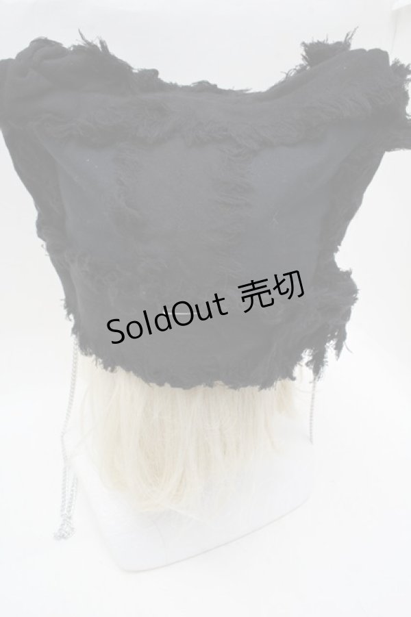 画像3: PUTUMAYO / チェーンネコ耳ハット  黒 S-25-12-13-002-PT-AC-HR-ZS (3)