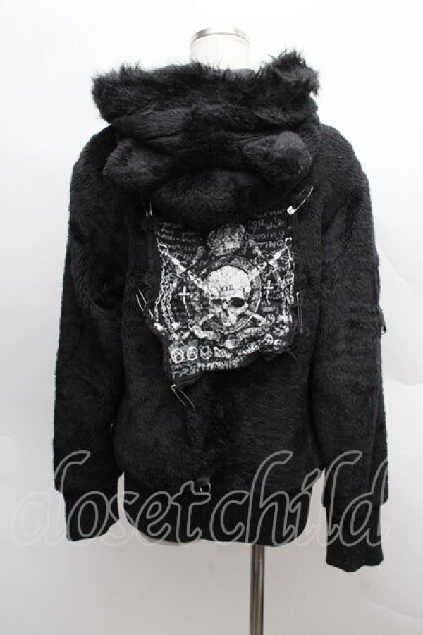 画像2: MAD / 猫耳ボアパーカー  黒 S-25-12-13-028-PU-TO-HR-ZS (2)