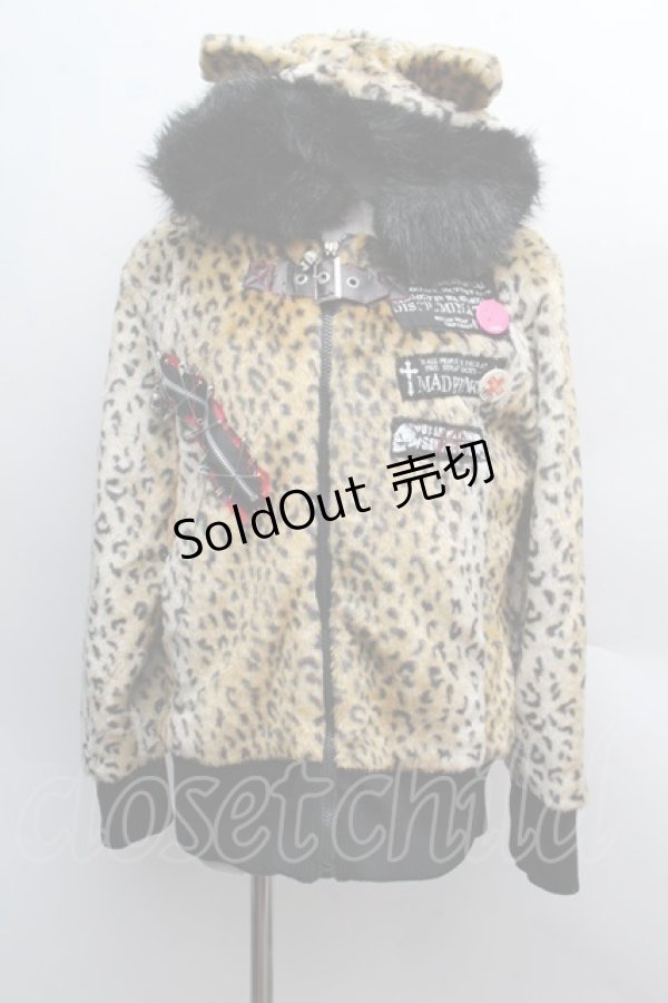 画像1: MAD / ねこみみレオパードファージャケット   S-25-12-13-029-PU-JA-HR-ZS (1)