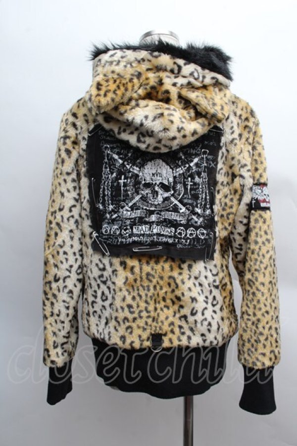画像2: MAD / ねこみみレオパードファージャケット   S-25-12-13-029-PU-JA-HR-ZS (2)