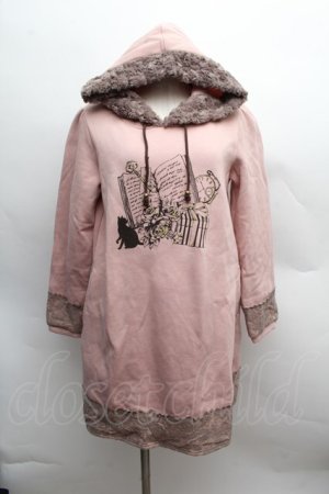 画像: axes femme / シルエットプリント裏起毛ワンピース  ピンク S-25-12-13-032-AX-OP-HR-ZS