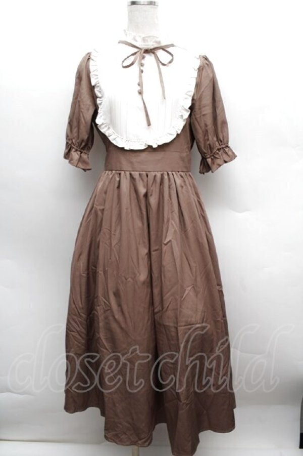 画像1: m petit by misako / ナシジムジキリカエワンピース M ブラウン S-25-12-13-035-LO-OP-AS-ZS (1)