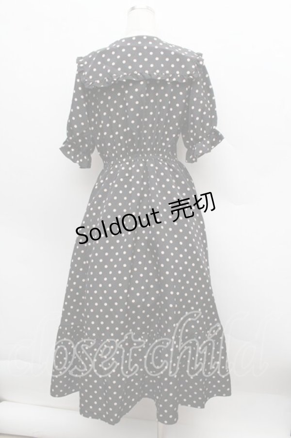 画像2: m petit by misako / 梨地水玉半袖ワンピース M 黒 S-25-12-13-036-LO-OP-AS-ZS (2)