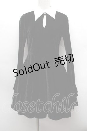 画像: KILLSTAR / ベロアワンピース  黒 S-25-12-13-037-PU-OP-AS-ZS