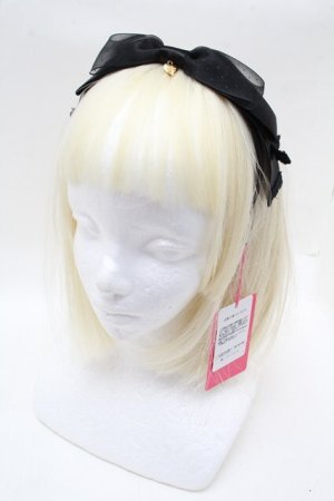 画像: Angelic Pretty / SheerドットMichelleカチューシャ  黒 S-25-12-13-004-AP-AC-AS-ZS