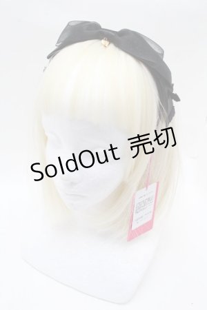 画像: Angelic Pretty / SheerドットMichelleカチューシャ  黒 S-25-12-13-004-AP-AC-AS-ZS