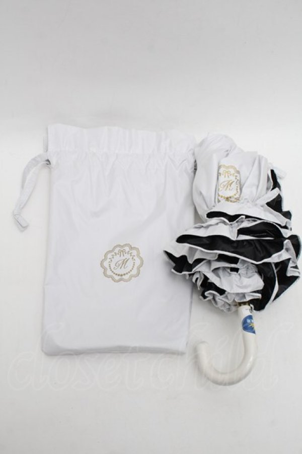 画像1: m petit by misako / 晴雨兼用折りたたみ傘  白 S-25-12-15-001-LO-ZA-HR-ZS (1)