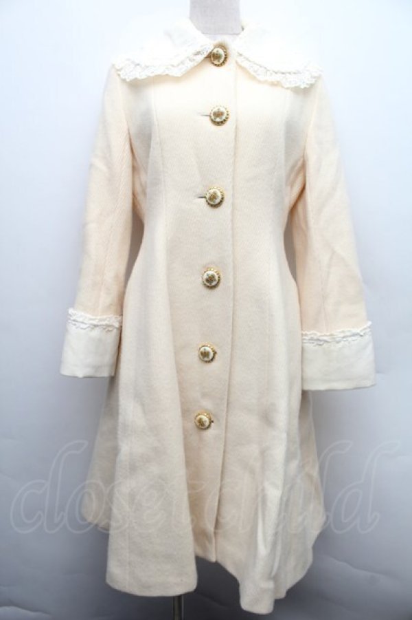 画像1: Innocent World / リボンクラウンレースコート  アイボリー S-25-12-15-045-IW-CO-HR-ZS (1)